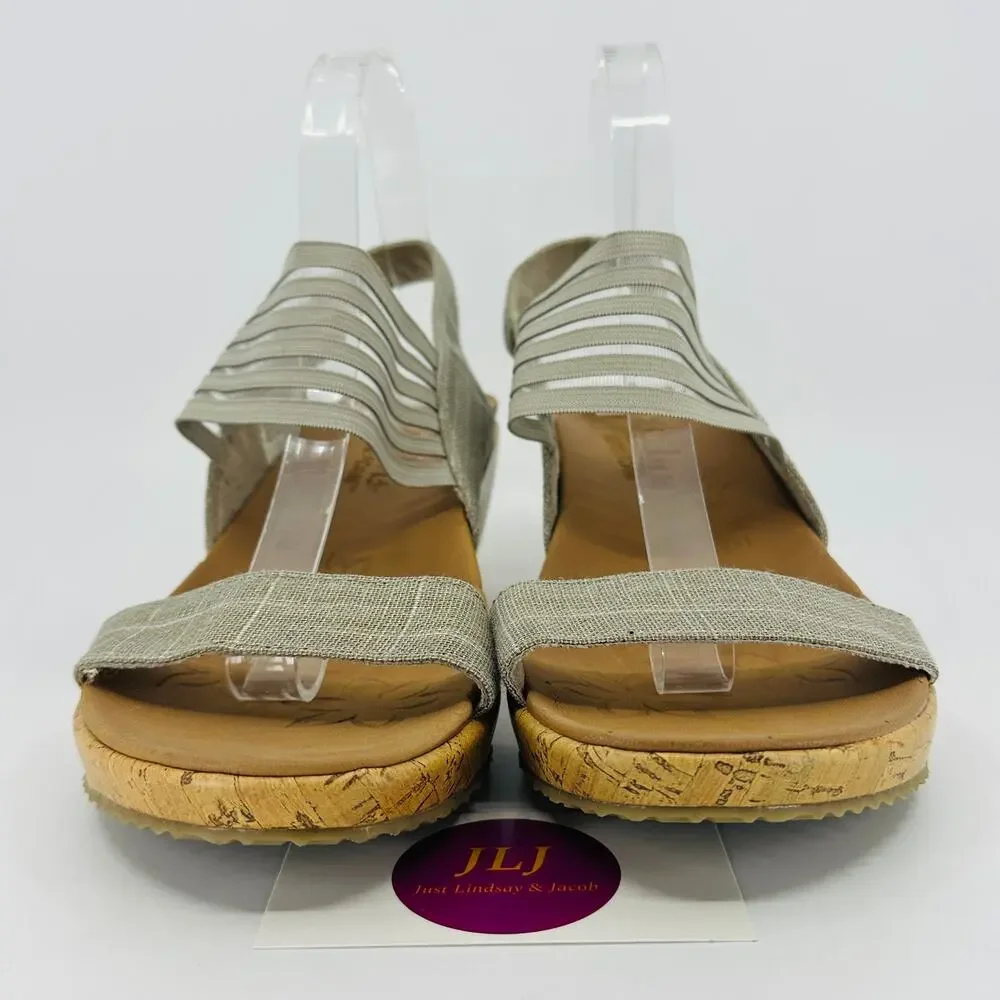 Skechers Women's Beverlee - Smitten Kitten Luxe Foam Wedge Sandals 38527 Size 9